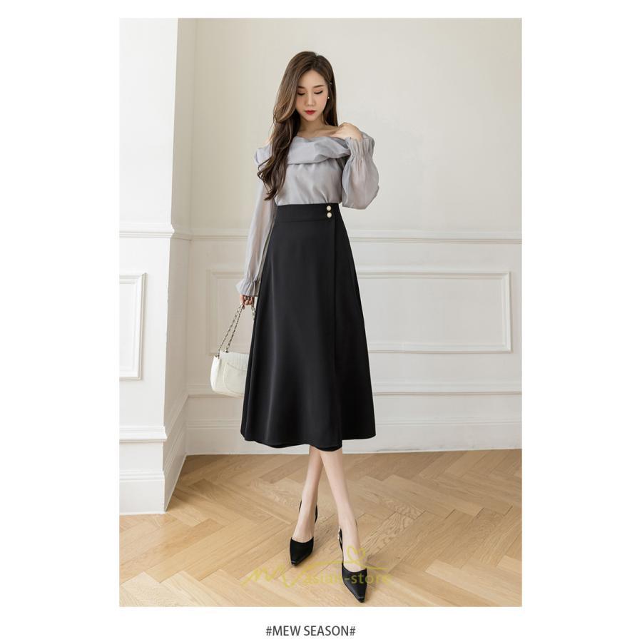 スカート | ボトムス ロング丈 ミモレ丈 Aライン 楽 大人 きれいめ 20代 30代 40代 通勤 上品 ビジネス オフィス 高見え 冬 2022新作 着痩せ 脚長効果 秋