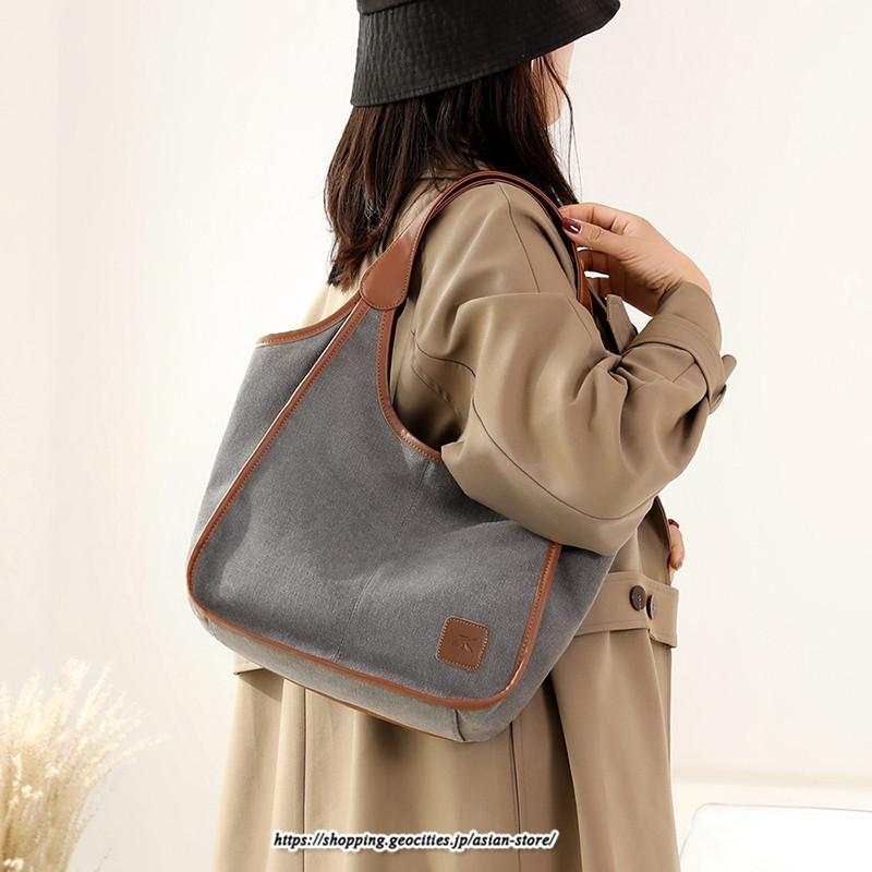 女性用バッグ | トートバッグ レディース 軽い キャンバス 帆布 肩掛け おしゃれ 大容量 軽量 通勤 通学 お出かけ カジュアル 9色展開 キレイめ 大学生