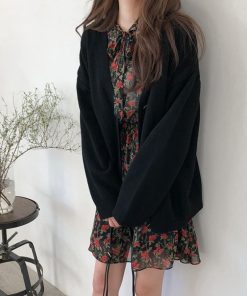 カーディガン | ニットレディース ショートニット 羽織り 秋冬 アウター Vネック 新作