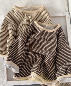 衣装 服 | 子供服服 子ども服 こども服 キッズ服 Tシャツ 長袖 女の子 男の子 ガールズ ボーイズ ジュニア キッズ 冬 秋 子ども ボーダー柄 かわいい 上質