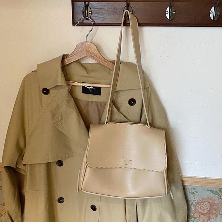 ショルダーバッグ | シンプル 韓国風 2way肩掛けバッグ 斜めがけバッグ 通学 フェイクレザー フリップバッグ レディース 通勤