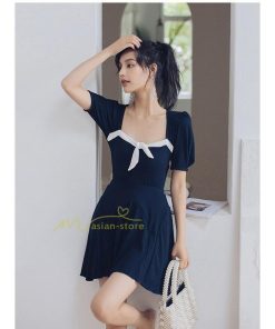 水着 | レディース ワンピース型 体型カバー 温泉2点セット 水着セット セクシー お洒落 可愛い 20代30代40代 無地 セパレート 韓国ファッション 着痩せ