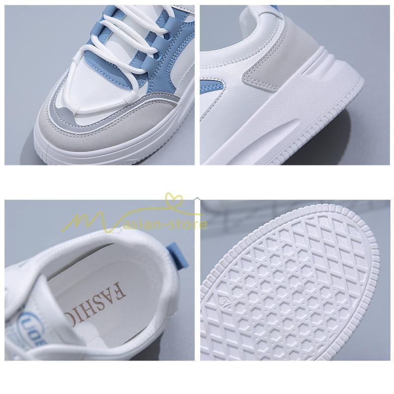 スニーカー | スニーカー レディース レディースシューズ ローカット 靴 フラットシューズ ぺたんこ ウォーキングシューズ Pu革 厚底靴 歩きやすい 厚底スニーカー 美脚