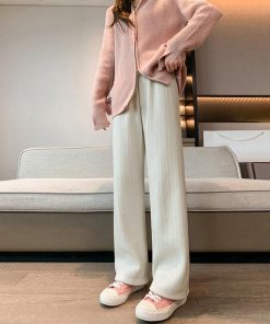 ワイドパンツ | レディース韓国ニットパンツ