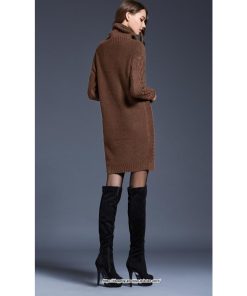 マキシ | ニットワンピース ワンピース レディース 秋冬 チュニック ニット ひざ丈 長袖 ハイネック ゆったり 無地 オシャレ 通学 かわいい 大きいサイズ 通勤