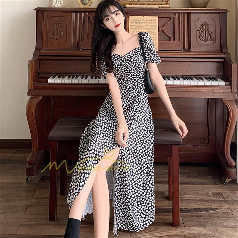 マキシ | ワンピース レディース きれいめ 花柄 ロングワンピース 30代40代50代 Aライン カジュアル お出かけ 着痩せ アウター 上品 夏物 韓国ファッション 通勤通学