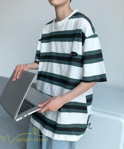 Tシャツ | Tシャツ メンズ 半袖 ゆったり ボーダー おしゃれ 半袖カットソー ファッション カジュアル体型カバー トップス メンズスタイル 夏新作