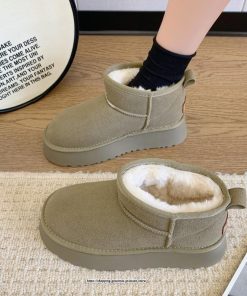 ブーツ | ムートン美脚 脚長 ショート無地 疲れない 靴 保温 レディース 暖かい もこもこ ふわふわ 履きやすい 秋冬 歩きやすい オシャレ 快適 柔らかい