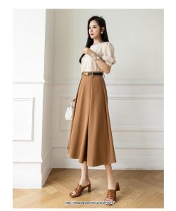スカート | フレアロングロング丈 ミモレ丈 Aラインベルト付き 通勤 20代 30代 40代 50代 上品 コーデ 着痩せ 高見え 送料無料