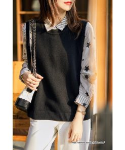 ベスト | ニットニットタンクトップ レディース ニット タンクトップ トップス 重ね着 ノースリーブ タンク セーター コーデ 秋 チョッキ ボタン付き