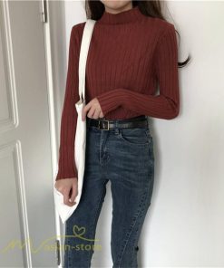 ニット・セーター | 秋 冬 ニット セーター 長袖 プチハイネック レディース トップス 無地 洗えるニット お洒落 シンプル トレンド ゆるシルエットインナー 上品 OL きれいめ 通勤