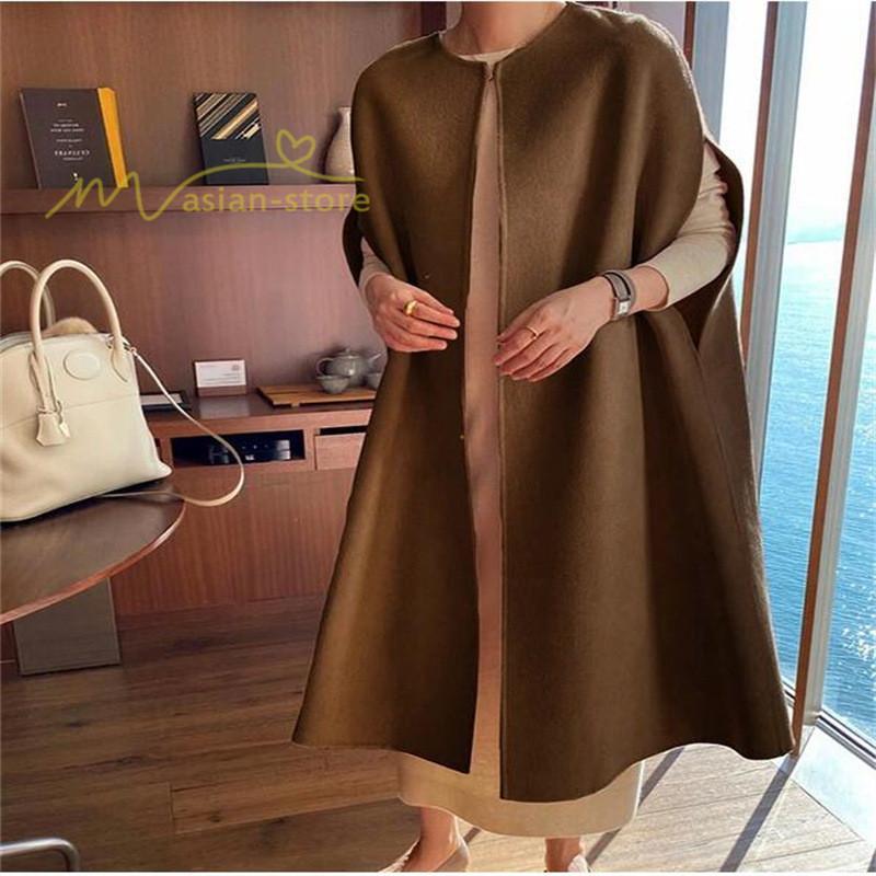 ベスト | ジレ 秋冬 レディース ベストコート ドロップショルダー 秋物 ロング丈 羽織り カーディガン ノーカラー 黒 ゆったり アウター 無地 大人 温かみ