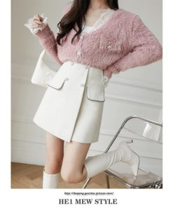 スカート | ミニレディース Aライン タイト ショート丈 キュロットラシャ 暖か カジュアル お出かけ 韓国風 2022秋冬 着回し 通勤 新作