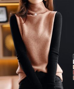 ニット・セーター | ニットベスト ハイネック ニットチョッキ