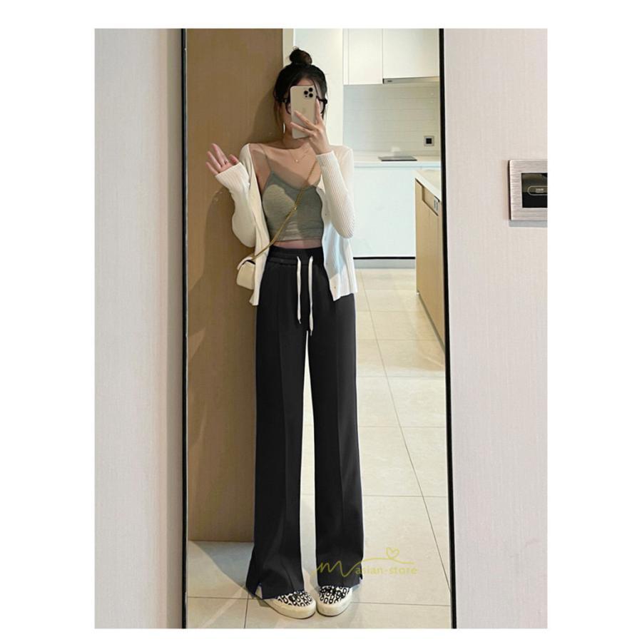 ワイドパンツ | ロングパンツ リラックス ガウチョパンツ レディース ボトムス ストレート シンプル カジュアル 着痩せ 春夏 長ズボン 新作 ゆったり 20代30代40代