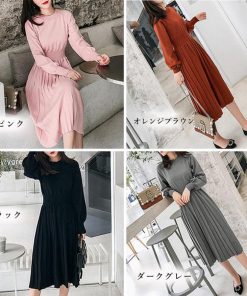 ワンピース | ニットプリーツワンピースレディースニット