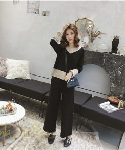 セットアップ | 2点セット ニットセーター レディース 秋 冬 長袖 セーター 上下セット かわいい 20代 30代 カジュアル 40代 ワイドパンツ 着痩せ 50代 新作