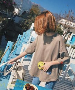 tシャツ・カットソー | Tシャツ カットソー 男女兼用 シンプル ゆったり 夏新作 サマー トップス レディース メンズ クルーネック おしゃれ 4色 黒 ピンク 白 カーキ 大きいサイズ