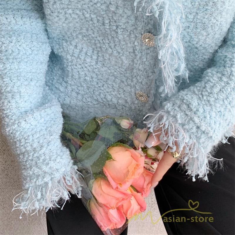 カーディガン | 2022秋冬ニットショート丈 アウター レディース ニットニット セーター 長袖 羽織り フロントボタン トップス 通学通勤 20代40代