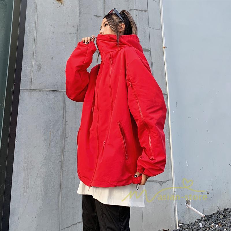 コート・ジャケット | マウンテンパーカー レディース アウター パーカー ジャケット メンズ 男女兼用 ブルゾン カジュアル 大きいサイズ Oversize 羽織り 防風 無地 ゆったり