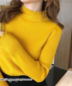 ニット・セーター | カットソー ニット レディース リブニット 長袖 秋冬 春 トップス スリム ストレッチ インナー 無地 着痩せ 通学通勤 長袖カットソー プルオーバー 長袖ニット