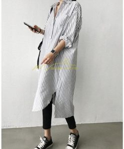 ミディアム | シャツ レディース シャツワンピース ロングシャツ 長袖 薄手 ポリエステル 秋 夏