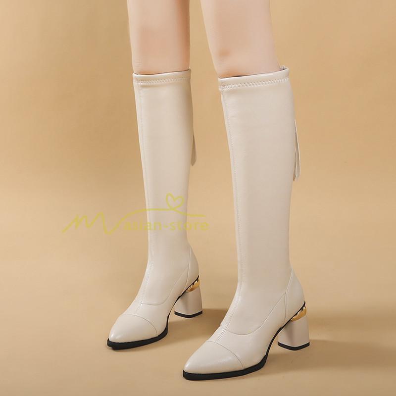 ロングブーツ | ブーツ ヒール カジュアル レディース 靴 シューズ お出かけ 秋冬 ロング丈ブーツ ジョッキーブーツ 春秋冬 美脚 黒靴 太ヒール 大人