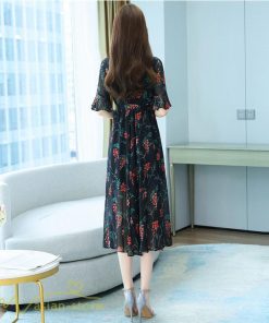 ミディアム | ワンピース レディース ひざ下丈 カジュアル おしゃれ 夏新作 上品 ミディアムワンピース 花柄 大きいサイズ 上品 エレガント 気質 30代 お出かけ 40代 20代
