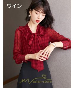 シャツ・ブラウス | シャツ ブラウス 春 秋 冬 シフォン 長袖 レディース フォーマル 通勤 OL オフィス ビジネス カジュアル リボン 綺麗 可愛い おしゃれ 高級感 キレイめ