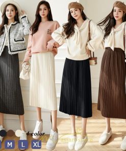 スカート | フレア レディース 40代 きれいめ おしゃれ 着痩せ 秋 冬 ボトムス ロング プリーツ20代 スリット Aラインゆったり 50代 30代