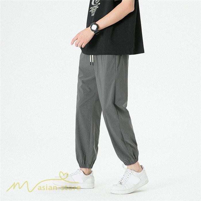 チノパン | テーパードパンツ 涼しい 薄手 アンクルパンツ メンズ テーパード ロングパンツ 無地 着痩せ サマーパンツ 夏 30代 ウエストゴム 新作 カジュアルパンツ 20代