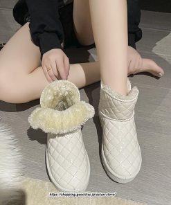 ブーツ | ムートンレディース 靴 スノーシューズ ショート裏ボア 裏起毛 秋冬 防寒 シューズ あったか 歩きやすい 20代30代40代50代