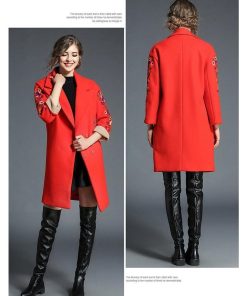 チェスターコート | コート レディースコート アウター ロング丈 刺繍 ロングコート 花柄 ゆったり 大人 上品 オフィス 通勤 長袖 お洒落 大きいサイズ