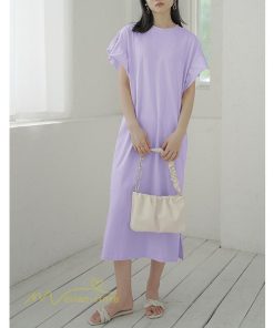 ミディアム | ワンピース Tシャツ レディース カットソー 無地 半袖 膝丈 サマー 40代 カジュアル 夏ワンピース 20代 30代 春 Aラインワンピース 夏 ゆったり 秋 落ち感