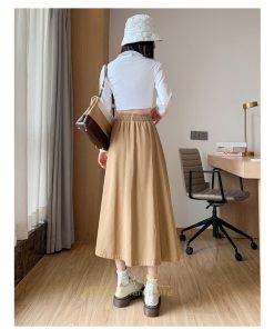 スカート | フレアロング レディース ボトムス ロングAライン ミモレ丈 かっこいい ハイウエスト オシャレ キレイめ 着痩せ