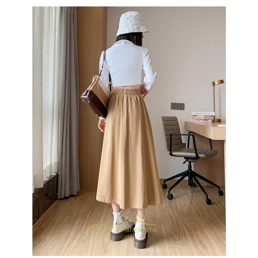 スカート | フレアロング レディース ボトムス ロングAライン ミモレ丈 かっこいい ハイウエスト オシャレ キレイめ 着痩せ
