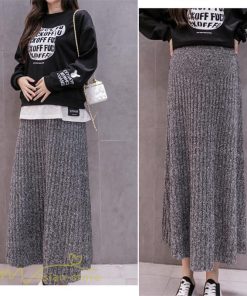 スカート | マタニティ秋 冬 ニット コーデ ロング丈 Aラインマタニティウェア 産前 産後 ゆったり ウエスト調整 きれいめ ハイウエスト 上品