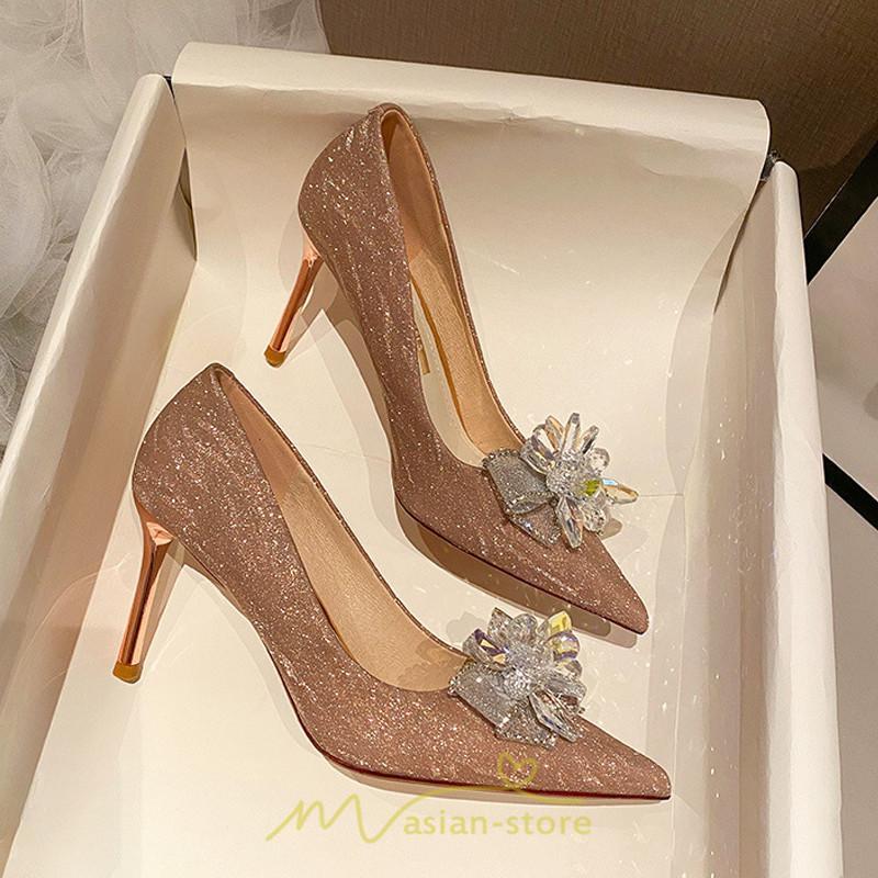 パンプス | 痛くない 歩きやすい 走れる ポインテッドトゥ 4cm6cm8cm10cmヒール ハイヒール 脱げない 柔らかい ブラック小さいサイズ ピンヒール 大きいサイズ