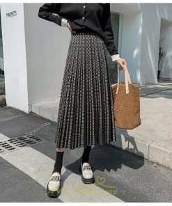 スカート | プリーツロング丈 プリーツ ロング2022 冬 秋 ニット 暖か  Aライン 着回し 通勤 出勤 おでかけ お出かけ デート 女子会 旅行