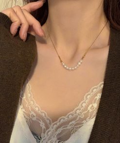 ネックレス | フェイクパールネックレスレディース可愛い