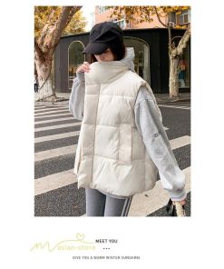 ベスト | ダウンダウン レディース ノースリーブ 秋冬 コーデ 着回し 暖かい スタンドネック 着痩せ 20代 30代 大きいサイズ 黒 韓国風 40代 防寒 白 50代