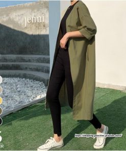 カーディガン | レディース ロング羽織り 綿麻風 リネンライトアウター 無地 長袖 秋物 大人 羽織る シンプル カジュアル 秋カーディ