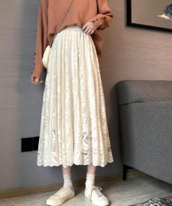 ロングスカート | 総レーススカート レディース ボトムス