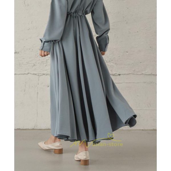 マキシ | 長袖ワンピース 秋物 レディース フレアワンピース ロングワンピース Aラインワンピース 30代40代 大人 揺れる ダンス 二次会 発表会 50代60代 お出かけ