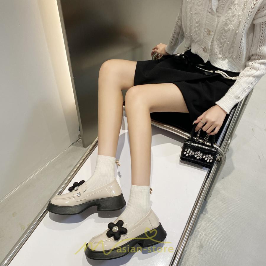 ローファー | 学生 女子 レディース 通学 通勤 学生靴 学校 軽量 花飾り 可愛い 上品 キレイめ 疲れにくい 痛くない 送料無料 フォーマル コンフォート