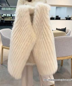 ベスト | ボリュームフェイクファーファー毛皮レディース 冬 フェイクファー 毛皮コート アウター ノースリーブ ふわふわ ジレ 秋冬 前開き