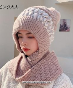 レディース | ニット帽 マフラー付き キッズ 親子 帽子 秋冬 子供 大人 家族 おしゃれ かわいい 防寒 プレゼント スキー 暖かい 厚手
