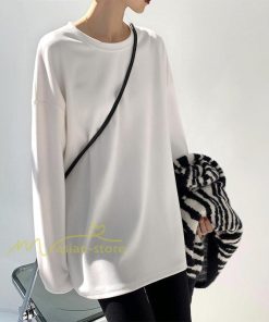 tシャツ・カットソー | 長袖tシャツ レディース クルーネック 長袖 Tシャツ ロングTシャツ 20代30代40代50代 ゆったり 体型カバー 通勤通学 お出かけ カジュアル インナー 快適 着痩せ