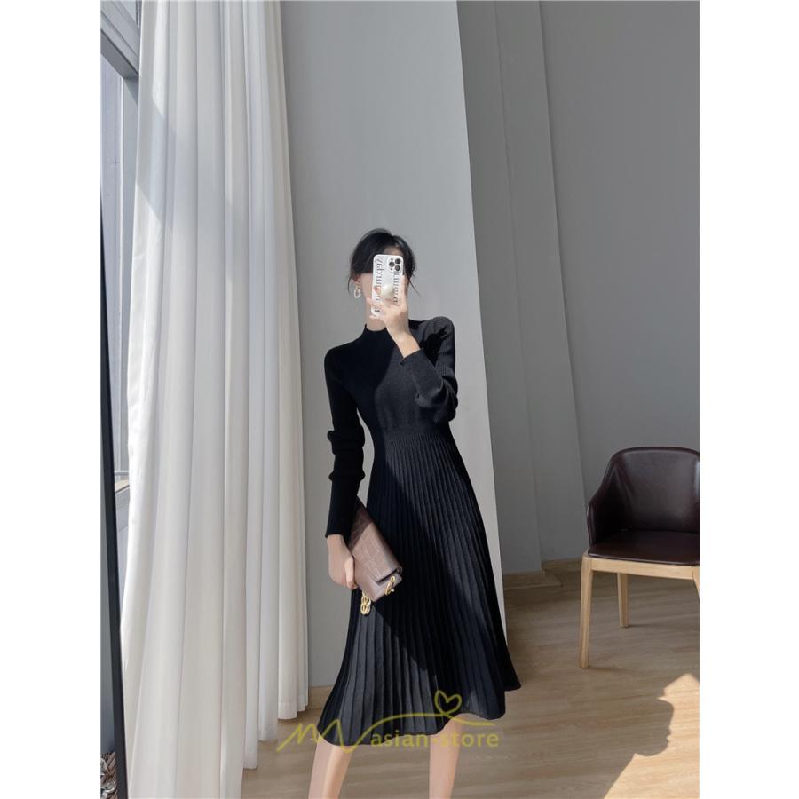 ニットワンピース | ワンピース 秋 秋服 レディース ニット ロングワンピース ロング 長袖 冬 冬服 可愛い フェミニン 20代30代40代50代 上品 送料無料 エレガント 高級感