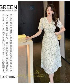 マキシ | ワンピース レディース 夏 半袖 体型カバー 着痩せ 韓国風 30代 40代 通勤 OL デート おしゃれ 2022 キレイめ 新作